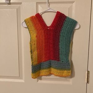 Child hand crocheted top